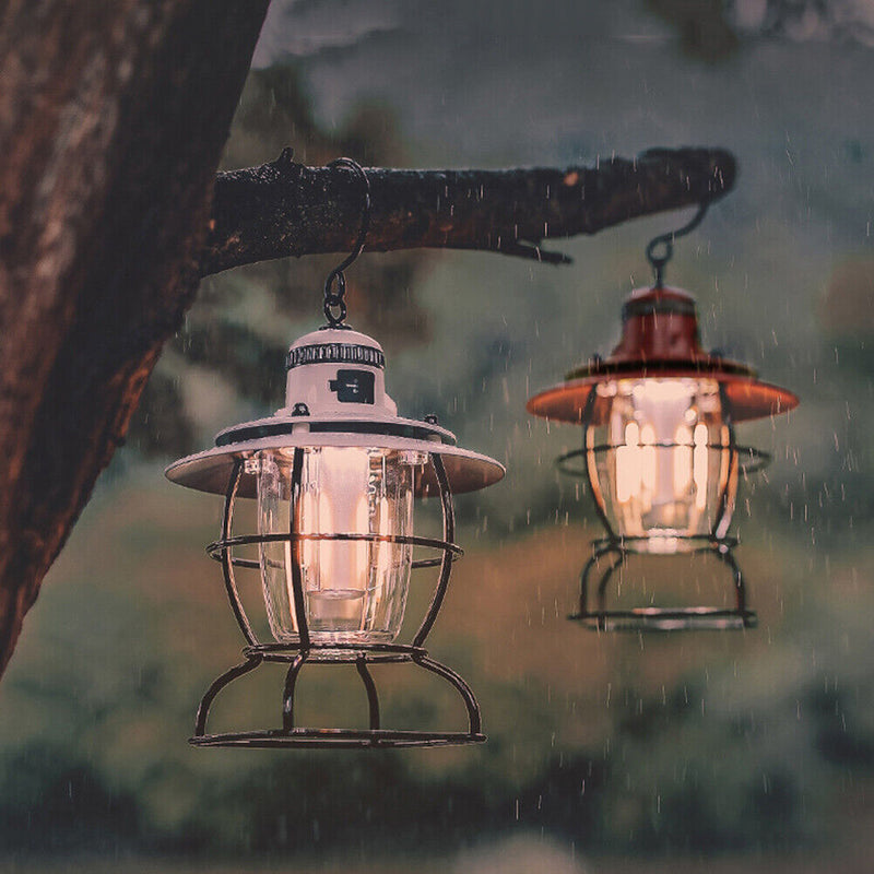 #A Retro Work Lamp Stepless Dimming Waterproof Led Light for Outdoor Camping Hik