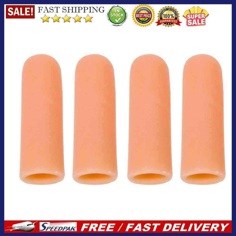 4pcs Silicone Gel Toe Finger Protector Sleeve Protect Cracked Skin (Skin