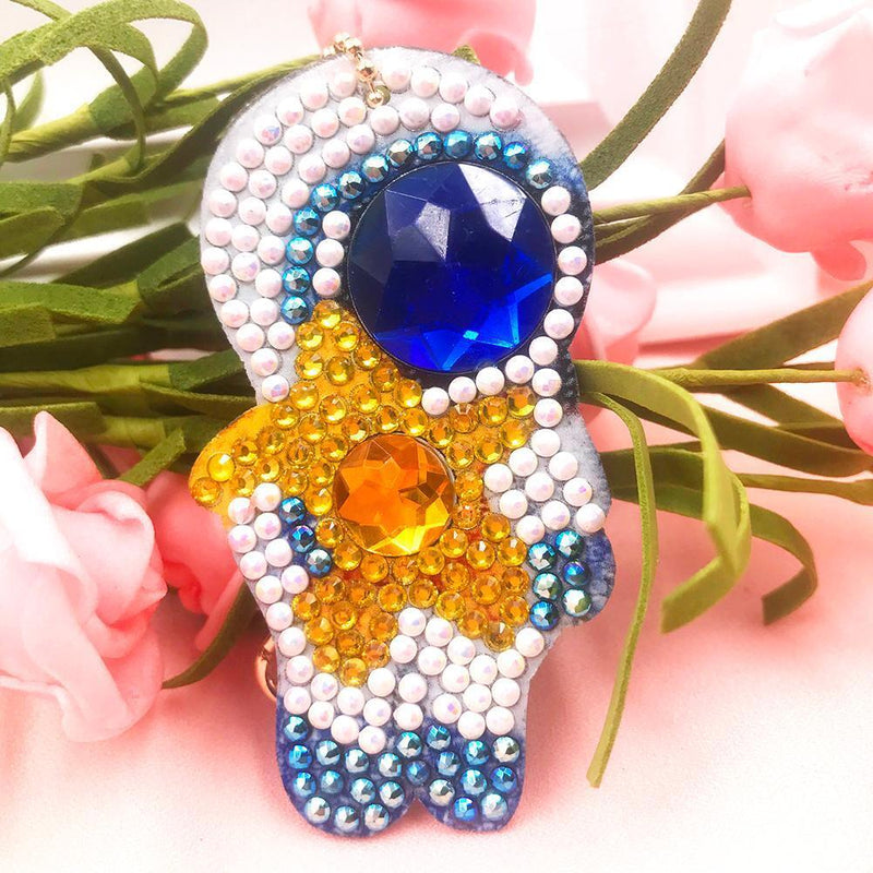 5pcs DIY Planet Full Drill Special Shaped Diamond Painting Keychains Gifts Newly