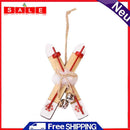 Wooden Sleigh Christmas Tree Hanging Ornaments Shop Window Pendant Xmas Decor