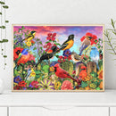 DIY Full Kit Flock of Birds Drawing 5D Round Diamond Drill Painting Ornaments