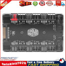 1 to 6 PWM ARGB Fan HUB Splitter 4 Pin PWM 3 Pin Addressable RGB Adapter Newly