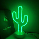 Cactus Neon Sign LED Lights - Decorative Marquee Signs Light with Base Newly