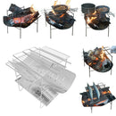 Stainless Steel BBQ Grill Rack Portable Folding Camping Mini Bracket (A)