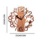 Wall Clock Tree-Shape Silent Non-Ticking Clock  Office Living Room Bedroom Decor