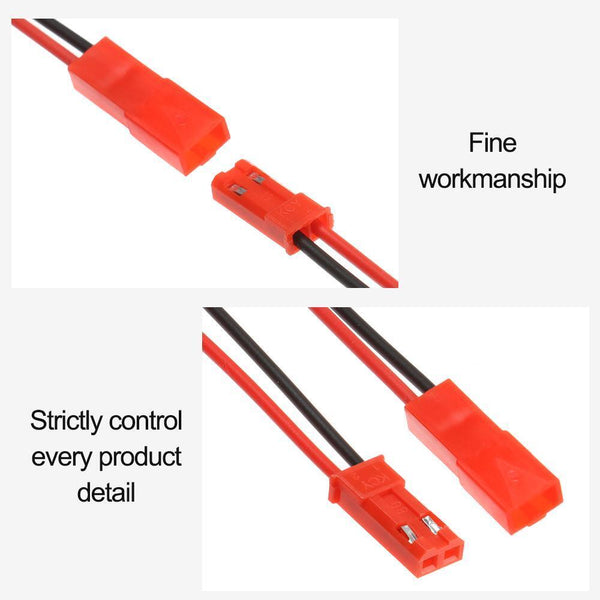 Downlight RC Battery Male To Female Wire Connector Cable Terminal 2 Pins Plug