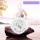 Silicone Foldable Snorkel Tube with Storage Case Roll Up Snorkel (White)