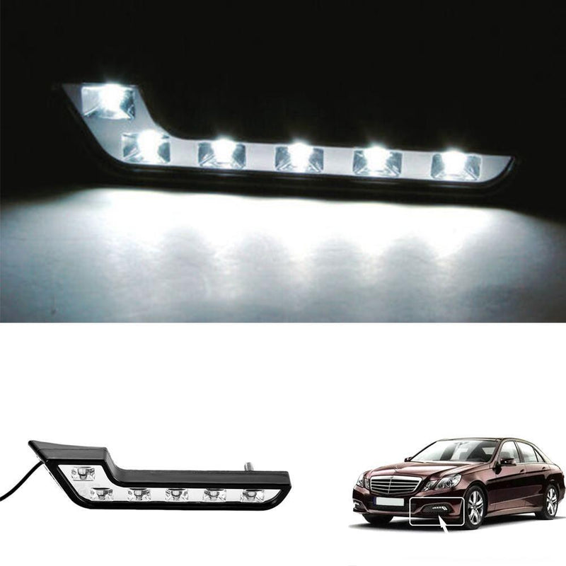 2 x Bright White DC 12V 6 LED Daytime Running Light DRL Car Day Driving Fog