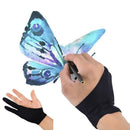 Soft Fingerless Artist Universal Anti-fouling Drawing Glove Black Two Finger