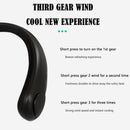 Mini Neck Fan Bladeless USB Rechargeable Neck Air Cooler (Black 3000mAh)