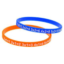 12Pcs/Set Multiplication Tables Silicone Bracelet Learn Education Math M1X9