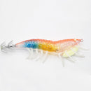 Luminous Wood Shrimp Bait Squid Hook Jig Sea Cuttlefish Lures (Orange Blue)