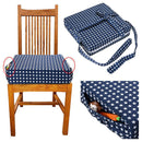 Removable Kids Chair Lifting Cushion Print Increased Seat Booster (Blue) Newly