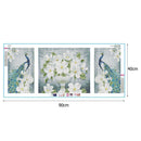 3pcs 5D DIY Full Drill Diamond Painting Peacock Cross Stitch Embroidery Needl