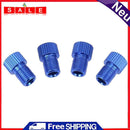 4pcs Presta to Shrader Bicycle Road Bike Valve Adapters Converters (Blue)