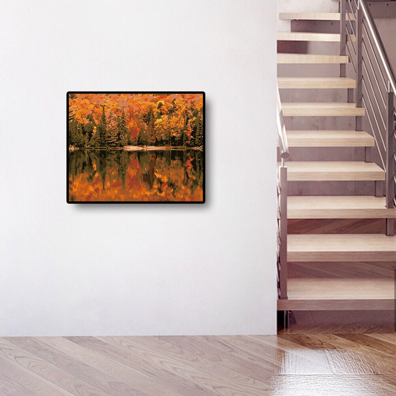 DIY Digital Oil Painting By Numbers Autumn Woods Modern Home Decoration 40x50cm