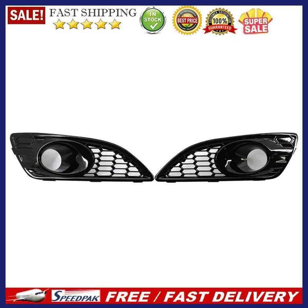 1 Pair Hollow Front Bumper Fog Lamp Lower Grille Cover for Ford Fiesta 2013