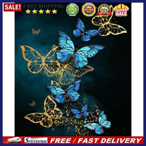 DIY Hand Painted Paint By Numbers Oil Canvas Pictures Artwork Butterfly Kit G