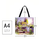 Manor landscape Printed Shoulder Shopping Bag Casual Large Tote Handbag