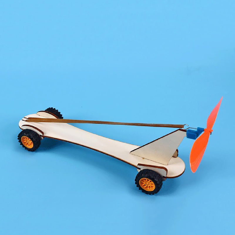 Rubber Band Power Car DIY Science Experiment Kits Fun School Project Gift