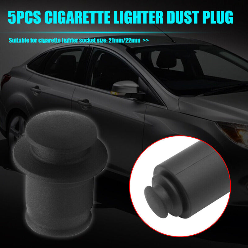 5pcs Universal Cigarette Lighter Socket Plug Cover Dust Cap Auto Car Accessory