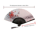 #A Chinese Style Folding Bamboo Fan Art Craft Ornaments Dance Hand Fans Supply