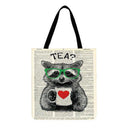 Spectacled animal Printed Shoulder Shopping Bag Casual Large Tote Handbag