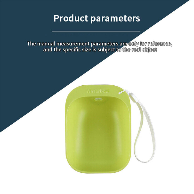 Dog Travel Water Bottle Portable Pet Drinking Feeder for Outdoor (Green)