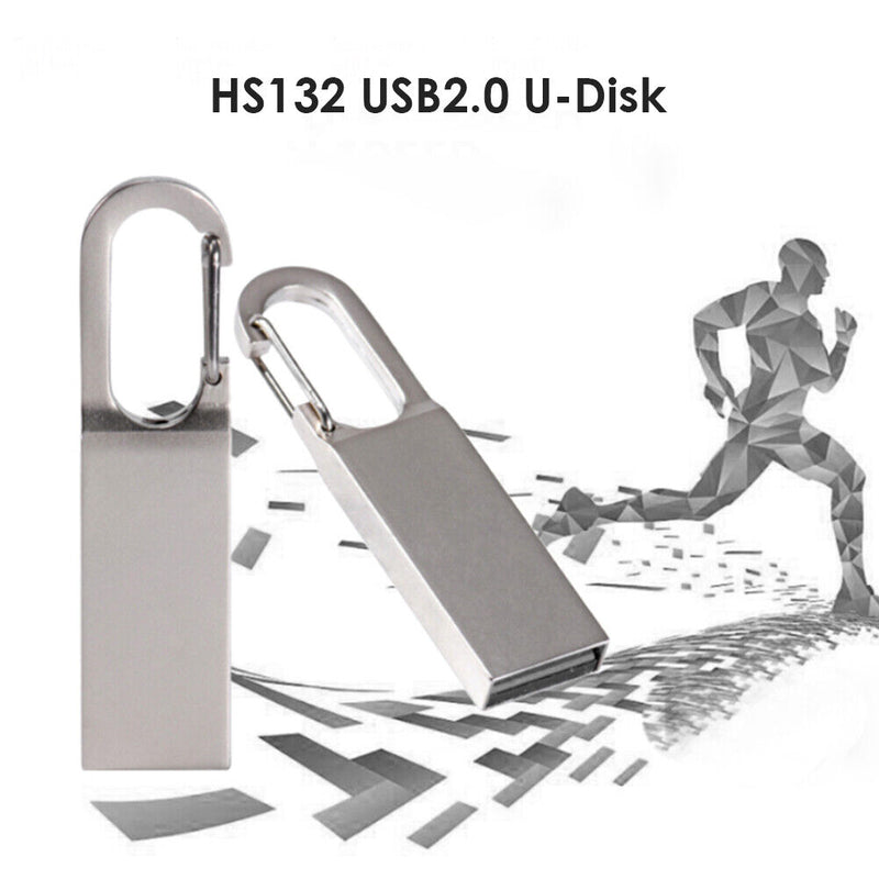 Metal USB 2.0 Flash Drive 8GB/16GB/32GB/64GB/128GB Key Ring U Stick Pendrives