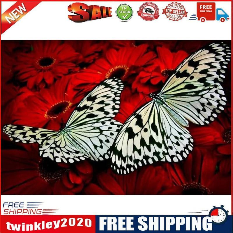 5D Butterfly Flower Diamond Painting Embroidery DIY Cross Stitch Home Decor
