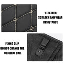18x14 Inch Leather Car Kick Mat with Phone Storage Pocket Seat Back Protector