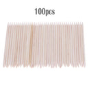 100pcs/Bag Nail Art Cuticle Pusher Remover Wood Clean Nail Manicure Sticks