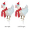 Light-Up Chicken with Scarf Christmas Glowing Rooster Garden Stakes (Warm White)