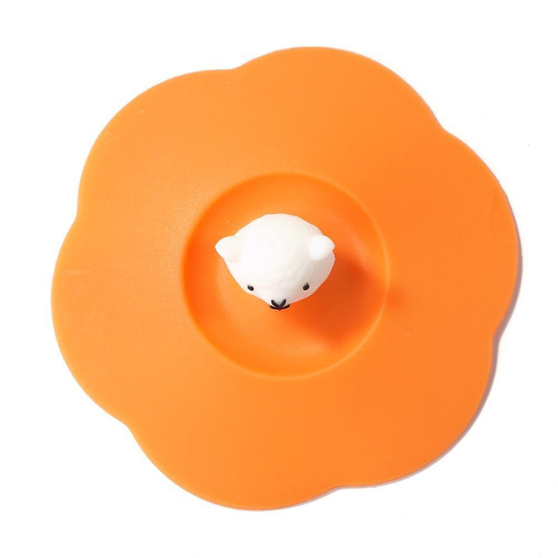 Torx Silicone Cup Cover Heat-resistant Leakproof Reuse Cartoon Lid (Alpaca)