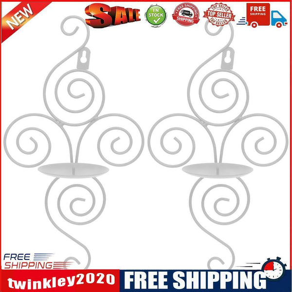 2pcs Creative Candle Holder Geometric Wall Mounted Candlestick Home Decor