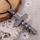Classic Cross Rings Pendant Necklace Boys-Girls Jewelry Unisex