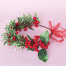 Artificial Red Holly Berry Christmas Decor Wire Bundle Garland Wreath Adjustabl`