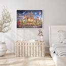 Full Cross Stitch Eco-cotton Thread 11CT Stamped Castle Wall Art Home Decor Kit