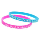 12Pcs/Set Multiplication Tables Silicone Bracelet Learn Education Math M1X9