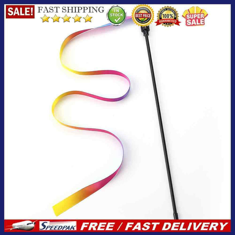 Cat Toys Funny Colorful Teasing Wand Stick Pet Cats Dogs Interactive Teaser