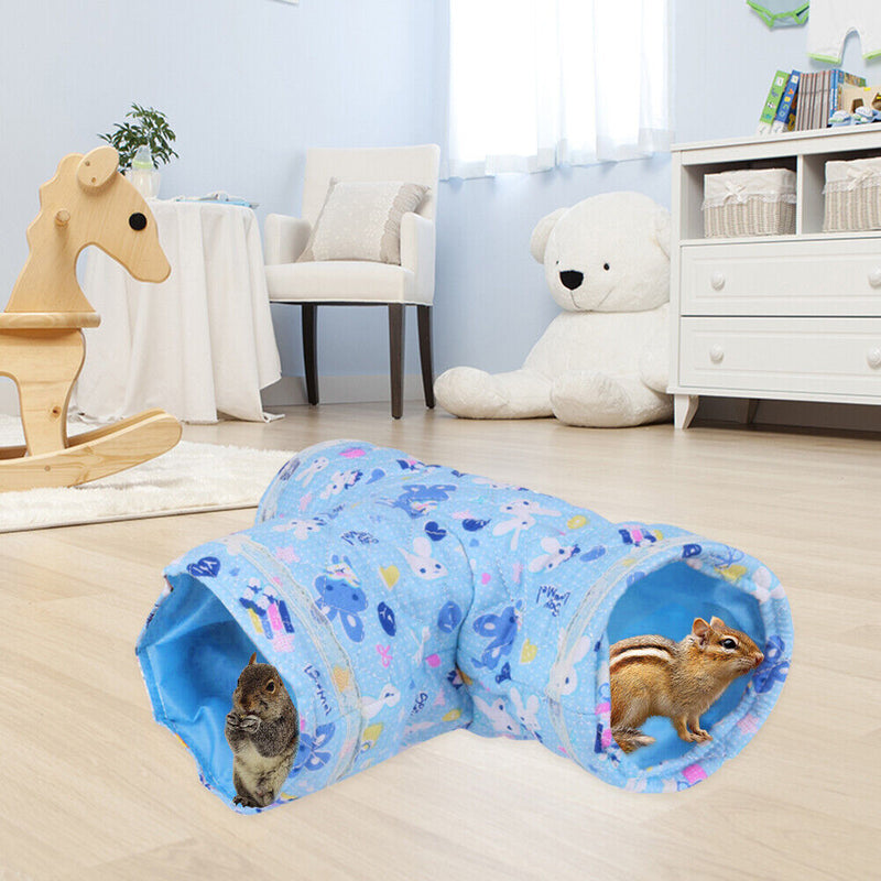 Small Animal Rabbit Tunnel Cartoon Design Print Hamster Guinea Pig Pet Products