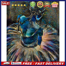 Hand Painted Blue Girl Acrylic Drawing Coloring Picture DIY Oil Paint by Numb