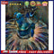 Hand Painted Blue Girl Acrylic Drawing Coloring Picture DIY Oil Paint by Numb
