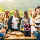 2 Bottles Neoprene Cooler Wine-bottle Bag Protective Cover (Pink+Black)