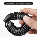 Bicycle Helmet Lock Anti-theft 4 Digit Password for MTB Road Bike Cable Locks