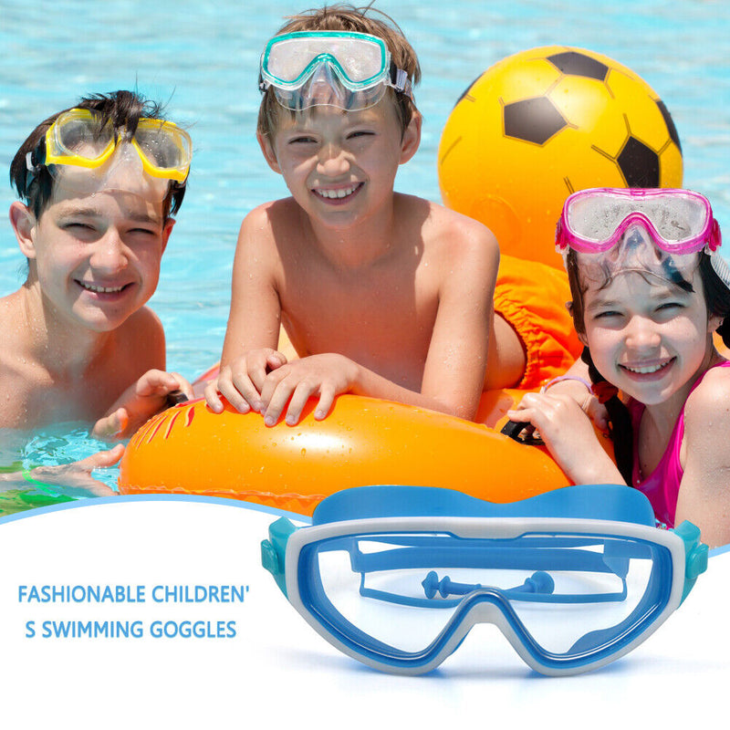 Children Goggles Waterproof Anti-fog Swimming Snorkeling Glasses (Blue) Newly