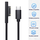 USB C Power Supply PD Fast Charger Cable for Microsoft Surface Pro 7 6 5 4