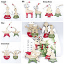 Christmas Tree Decoration Xmas Hanging Wooden Ornaments  Snowman/Elk/Angel