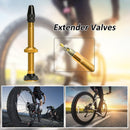 2pcs 60mm MTB Road Bike Extender Valves Tubeless Presta Valve Core (Yellow)
