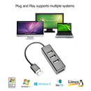 4-Port USB 2.0 480Mbps Computer USB Splitter Portable Multi USB HUB Expander